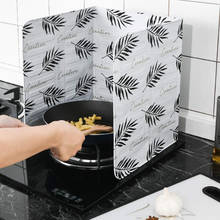 Sartén plegable de aluminio para cocina, pantalla de protección contra salpicaduras de aceite, accesorios de cocina, placa deflectora para estufa de Gas 2024 - compra barato