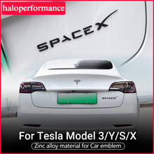 2021 New Car Space X Sticker Tail Letter Label For Tesla Model 3 Y S X Accessories Model Three Letter Stickers Model3 Accessory 2024 - buy cheap