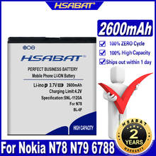 HSABAT 2600mAh bateria Para Nokia N78 N79 BL-6F 6788 6788I N95 8G 2024 - compre barato
