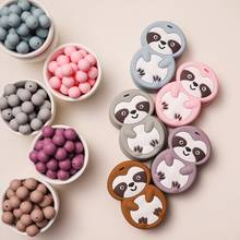 5PCS Multicolor Baby Teether Sloth Cartoons Cute Animal Shape Chewing Pendant Accessories Molar Props Teething Toy Newborn Gift 2024 - buy cheap