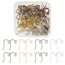 120pcs/box Mixed Color Brass Hook Earwire DIY Earring Clasps Hooks For DIY Jewelry Making Accessories  22x11x0.75mm 2024 - buy cheap