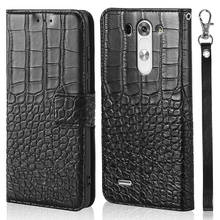 Flip Phone Case Crocodile skin For LG G3 Beat G3S Case Wallet Cover LG D728 D725 D722 D724 Leather Case Book Style With Strap 2024 - buy cheap