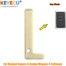 KEYECU бесконтактных смарт-ключа автомобиля ключ Uncut аварийный вставной лезвие для Renault Espace 5, Megane, 4, талисман 2016 2017 2018 2019 2024 - купить недорого