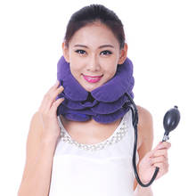 Inflatable Air Cervical Neck Traction Collar Posture Corrector Massage Relaxation Pain Relief Neck Stretcher Pillow Health Care 2024 - buy cheap