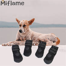 Miflam-zapatos impermeables para perros, calzado reflectante para mascotas, botas para perros grandes, zapatos transpirables Doberman Dachshund 2024 - compra barato