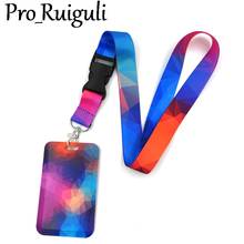 Triangles Color Anime Lanyard Badge Holder ID Card Lanyards Mobile Phone Rope Key Lanyard Neck Straps Keychain Key Ring 2024 - buy cheap