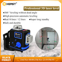 Xeast-nível a laser 3d autonivelante com 8 linhas, feixe vermelho de 360 graus, cobertura horizontal e vertical, modo de pulso 2024 - compre barato