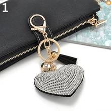 Cute Style Rhinestone Key Chain Heart Shape Pendant Handbag Keychain Bag Keyring Best Chirstmas Birthday For Women Girls 2024 - buy cheap