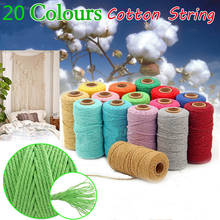 2MM/100M Macrame Cord Cotton Natural Rope Twine String Craft Decor Hand DIY Wall Hanging Cotton Baker Twine Rope Macrame Cord 2024 - buy cheap