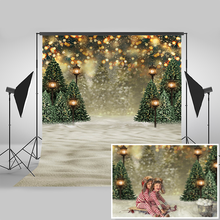 Christmas Winter Snow Photography Background Photophone Christmas Tree Decor Backdrop Flash Bokeh Backgrounds for Photo Studio 2024 - buy cheap