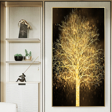 Abstract Golden Forest Canvas Painting Big Poster Print Fashion Golden Wall Art Picture for Living Room HD Cuadro Canvas Poster 2024 - buy cheap