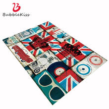 Bubble Kiss Fashion Rugs Retro Stitching Red Blue British Flag Carpet For Bedroom Living Room Decoration Area Rugs Home Decor 2024 - buy cheap