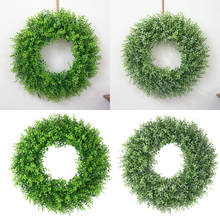 17' Green Leaf Wreath Artificial Greenery Wreath Christmas Summer Indoor Wreaths Front Door Wall Party Celebration Decor 2024 - buy cheap