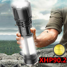 High Quality XHP90.2 4-core Tactical Led Flashlight 18650 26650 Battery Usb Rechargeable Torch Zoomable Lantern for Camping 2024 - buy cheap