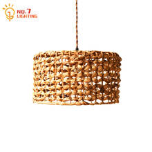 American Country Retro Hand Knitted Rattan Pendant Lights Modern Hanging Light Fixtures Restaurant Cafe Living/dining Room Bar 2024 - buy cheap
