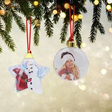 DIY Christmas Transparent Photo Frame Snowman Five-star Ball Christmas Tree Pendant Christmas Hanger Home Shopping Mall Deocor 2024 - buy cheap