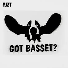 YJZT 14CMX9.3CM Funny Graphical Got Basset? Vinyl Animal Car Sticker Black/Silver 8C-0155 2024 - buy cheap