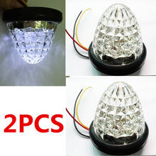 2PCS 16 LED White Beehive Dome Sealed Side Marker Lamp Indicator Lights Trailer Truck 24V 12V 2024 - buy cheap