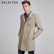 SELECTED Men's Woolen Mid-length Stylish Casual Wool Coat S|419427559 2024 - buy cheap