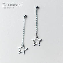 Colusiwei Minimalist Pentagram Dangle Earrings for Women 925 Sterling Silver Long Chain Star Drop Earrings Fashion Fine Jewelry 2024 - buy cheap