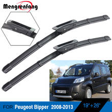 For Peugeot Bipper Car Front Windscreen Wiper Soft Rubber Wiper Blades Bayonet Arms 2008 2009 2010 2011 2012 2013 2024 - buy cheap