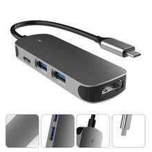 4 адаптер с разъемом USB Type-C USB Hub Поддержка Samsung режимом Dex USB-C док-станция для HDMI с поддержкой 4K с PD для MacBook Pro/Air 2020 2024 - купить недорого