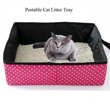 Folding Travel Pet Cat Litter Box Dog Toilet Tray Folding Cat Litter Bedpan Waterproof Outdoor Folding Cat Litter Box 2024 - buy cheap