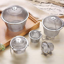 Coladores de té de bolas de acero inoxidable reutilizables, Infusor de especias, filtro de té de condimentos con cadena, accesorios de cocina 2024 - compra barato