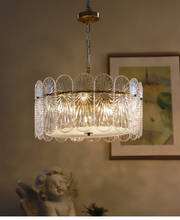 Американская стеклянная ретро люстра в европейском стиле, роскошный светильник для гостиной, спальни, столовой 2024 - купить недорого