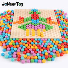JaheerToy 3D головоломка деревянные Игрушки для раннего обучения детей для детского интеллекта цветные бусины настольные игры подарки 2024 - купить недорого