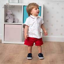 DBX13158 dave bella/летние комплекты модной одежды с принтом для маленьких мальчиков красивые детские комплекты с короткими рукавами детский костюм из 2 предметов 2024 - купить недорого