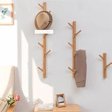 ND171129 Modern Living Room Decoration Hanger Wall Tree Hat Rack Creative Bamboo Clothes Tree Solid Wood Wall Mounted Coat Rack 2024 - buy cheap