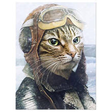 5d Diy Home Wall Decor Diamond Painting Aviator Cat Pictures Full Square/Round Diamond Embroidery Art Diamond Mosaic BM051 2024 - buy cheap