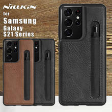 Nillkin-capa traseira para celular samsung galaxy, s21 ultra, com porta-cartões, couro pu, s21 plus + 2024 - compre barato