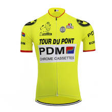 Jersey de Ciclismo PDM para Hombre, Maillot de manga corta transpirable, camisetas para bicicleta de montaña, amarillo 2024 - compra barato