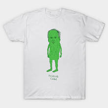 Picolas Cage T - Shirt Nicolas Cage T Shirt Nicolas Cage Funny Weird Creepy Raising Arizona Green Pickles Valley 2024 - buy cheap