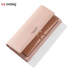 YIZHONG Fashion Leather Long Womens Wallets and Purses Hasp Phone Coin Pocket Card Holder Purse Ladies Clutch Wallet Carteras 2024 - buy cheap