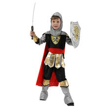 Royal Warrior Knight Cosplay Costumes for Boys Kids Child Halloween Carnival Party Medieval Soldier Role Play Fancy Clothing Set 2024 - buy cheap