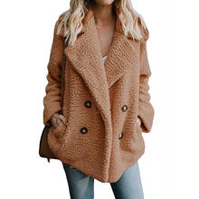 Ladies Turn Collar Long Sleeve Outerwear Warm Fur Jacket Plus Size Winter Faux Fur Coat Women Clothes Thick  Button Loose coat 2024 - buy cheap