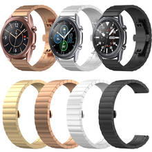 Correa de acero inoxidable para Samsung Galaxy Watch 3, 45MM/41MM, correas de repuesto para Ticwatch Pro 2020 4G 2024 - compra barato