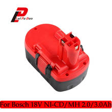 2.0 3.0Ah 18V Ni-CD NI-MH Replacement Power Tool Battery for Bosch:2607 335 560, PSR 18,2607 335 278,13618,2607 335 680, 2024 - buy cheap