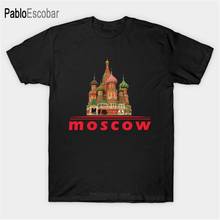 Мужская хлопковая футболка, летняя футболка, столица России, Мужская футболка shubuzhi, футболка большого размера 2024 - купить недорого