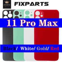 Funda trasera para iphone 11 Pro MAX, carcasa trasera de cristal, piezas de repuesto, nueva, color verde y negro, probada 2024 - compra barato