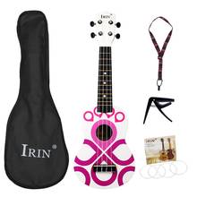 Irin 21 polegada ukulele moda nó padrão basswood ukelele 4 cordas instrumento musical com saco cinta capo música presente 2024 - compre barato