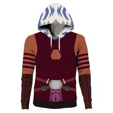 Sudadera con capucha y capucha de Star, disfraz de Wa The clon Ahsoka Tano, ropa de Cosplay 2024 - compra barato