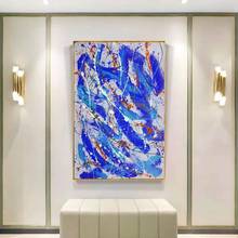 Large Oil Painting Canvas Abstract Painting Blue Abstract Painting Contemporary Art Abstract Oil Painting Oversize Wall Art 2024 - buy cheap