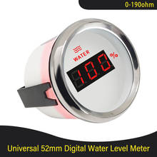 52mm Digital Water Liquid Level Gauge Meter Monitor 0-190ohm 240-33ohm for Car Truck Marine Boat Auto 12/24V With Red Backlight 2024 - buy cheap