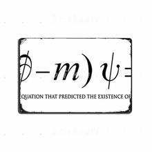 The Dirac Equation Predicted The Existence Of Antimatter Metal Signs Plaques Cinema Living Room Living Room Metal Posters 2024 - buy cheap