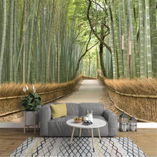 Milofi customized wall large 3D wallpaper mural simple three-dimensional bamboo forest path mural TV background wall 2024 - buy cheap