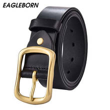 Fashion Belt Men Leather Belts Designer Belts Men High Quality Cowhide Genuine Leather Luxury Belt for Men Simple Copper Buckle 2024 - buy cheap